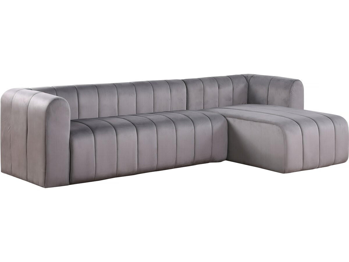 ECKSOFA victor hugo Grau - Grau, Textil (90/301cm) - Habitat Garten