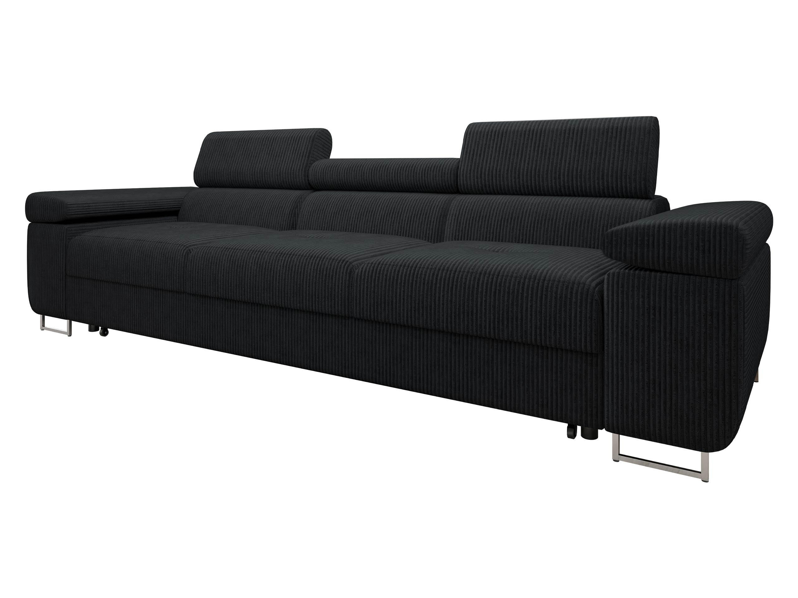 SCHLAFSOFA Torezio 3 Bis Cord - Schwarz, Holz/Textil (263/90/102cm) - MIRJAN24