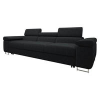 SCHLAFSOFA Torezio 3 Bis Cord - Schwarz, Holz/Textil (263/90/102cm) - MIRJAN24