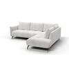 ECKSOFA AERA 5-Sitzer rechts, ecru - Ecru/Schwarz, Holz/Textil (268/206cm) - Courtois Laville