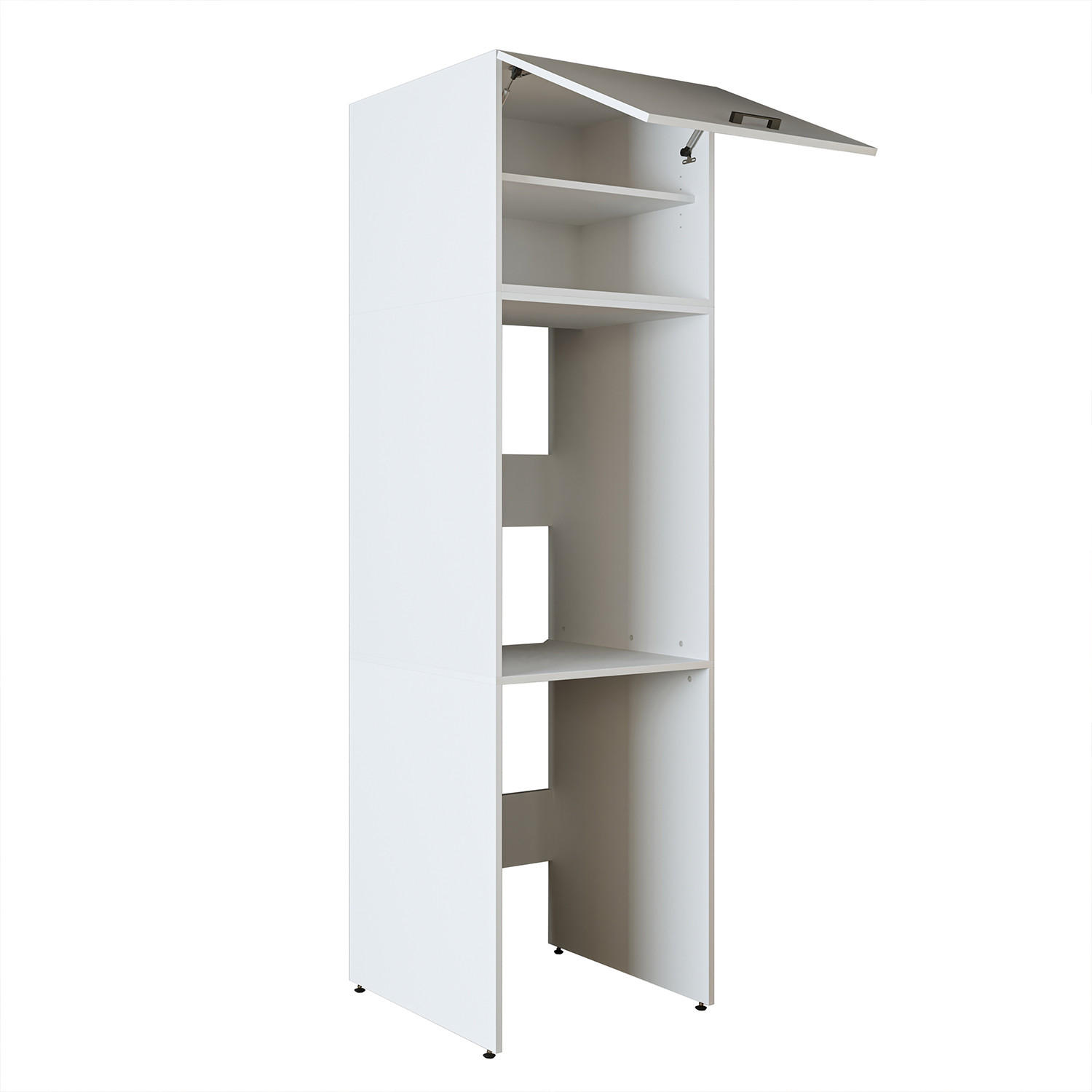 WASCHMASCHINENSCHRANK DUO-II 67cm Breit, 231cm Hoch - Weiß, Holzwerkstoff (67/231/67cm)