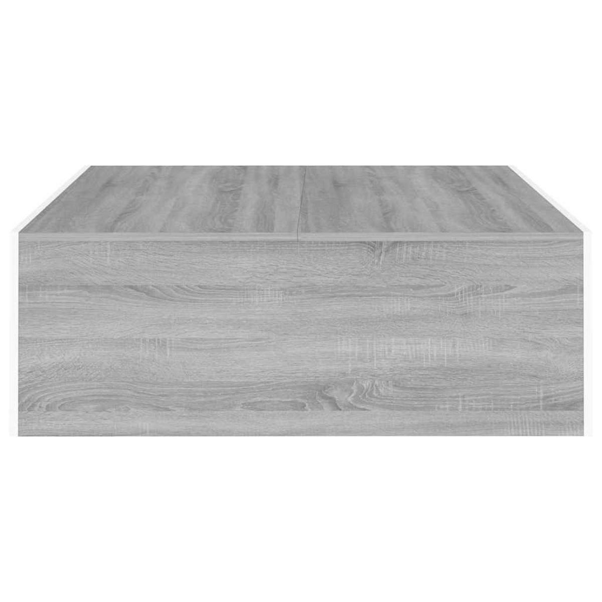 COUCHTISCH Grau Sonoma 100x100x35 cm Holzwerkstoff - Silbereichenfarben, Holzwerkstoff (100/100/35cm) - furnicato