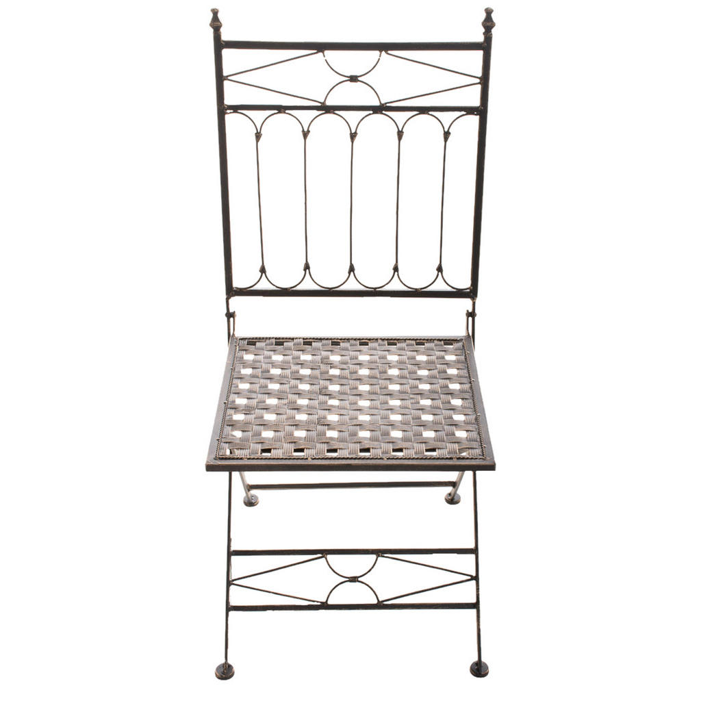 Thumbnail - TPFLiving Klappstuhl, Braun, Metall, 40x43x95 cm, Gartenmöbel, Gartenstühle, Gartenklappstühle
