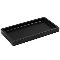 BADEZIMMERTABLETT Harz Schwarz 20 cm - Schwarz, Kunststoff (10/1.9/20cm)