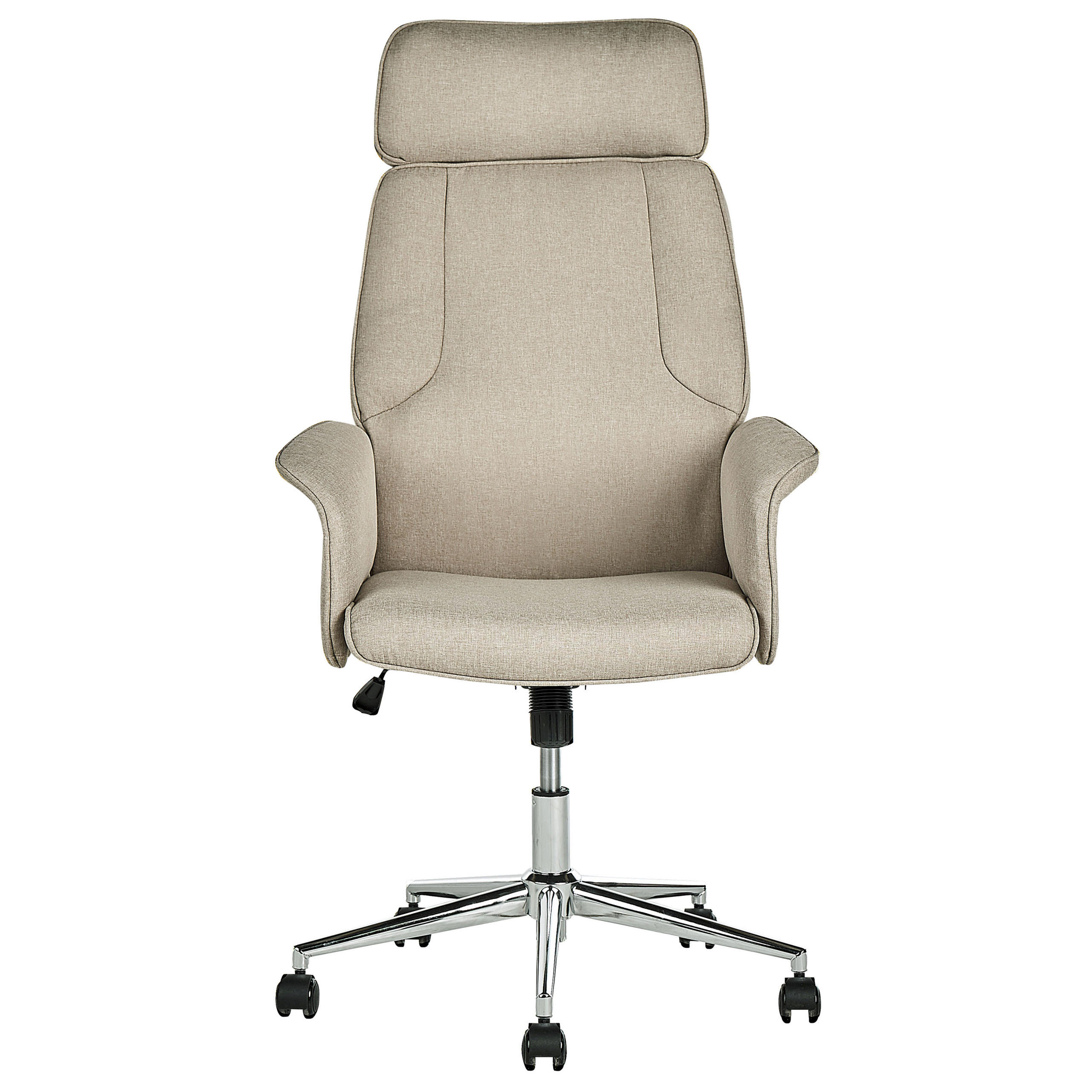 BÜROSTUHL Polyester Beige Pilot - Beige, Textil/Metall (72/117/72cm) - Beliani