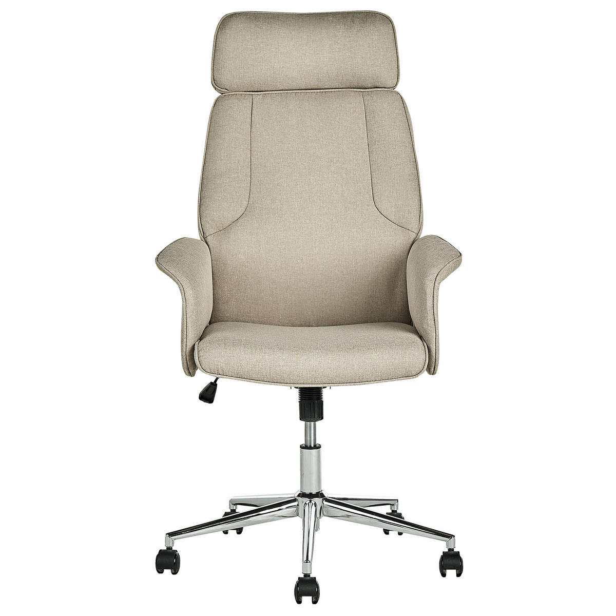 BÜROSTUHL Polyester Beige Pilot - Beige, Textil/Metall (72/117/72cm) - Beliani