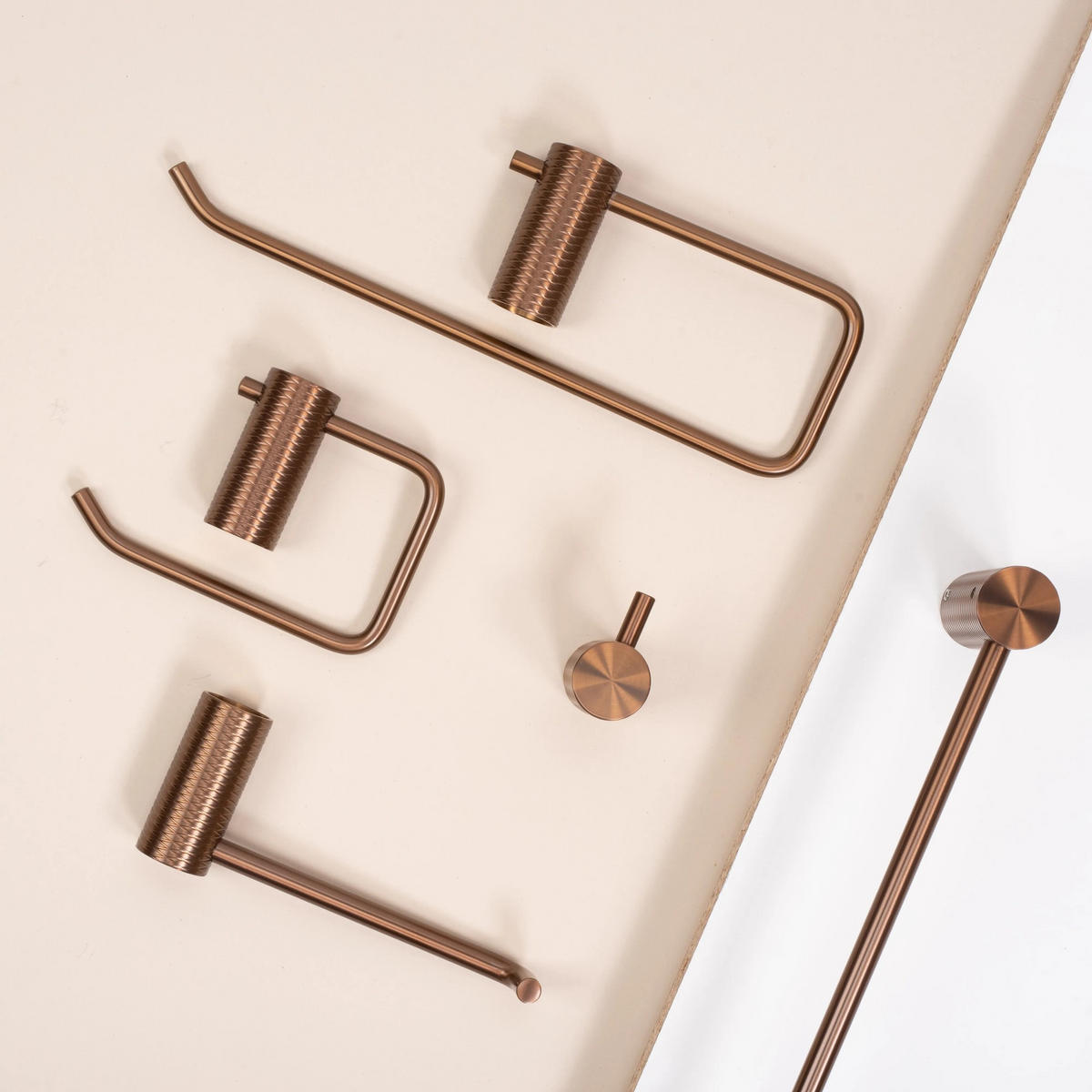 HANDTUCHHALTER Rea 9703 Prism Brush Copper - Kupferfarben, Metall (60/3/6.5cm) - REA