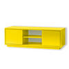 TV-LOWBOARD Eyecatcher farbige HiFi-Kommode mit zwei Türen und zwei Fächern - Gelb, Holzwerkstoff (140/45/38cm) - Aileenstore