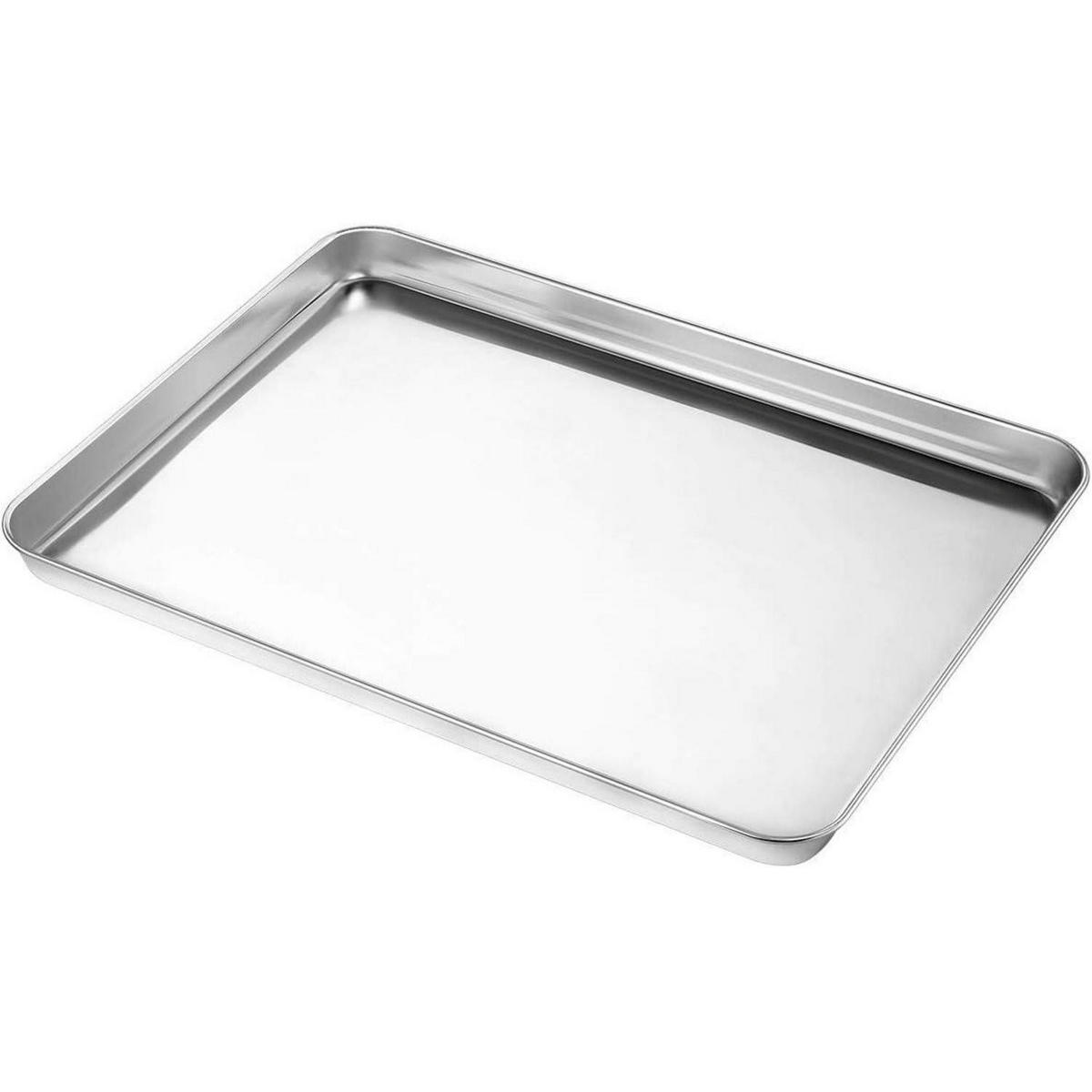 BACKBLECH 3er Set Edelstahl 40,6/30,5/24,0 cm - Silberfarben, Metall (30.5/2.5/40.6cm)