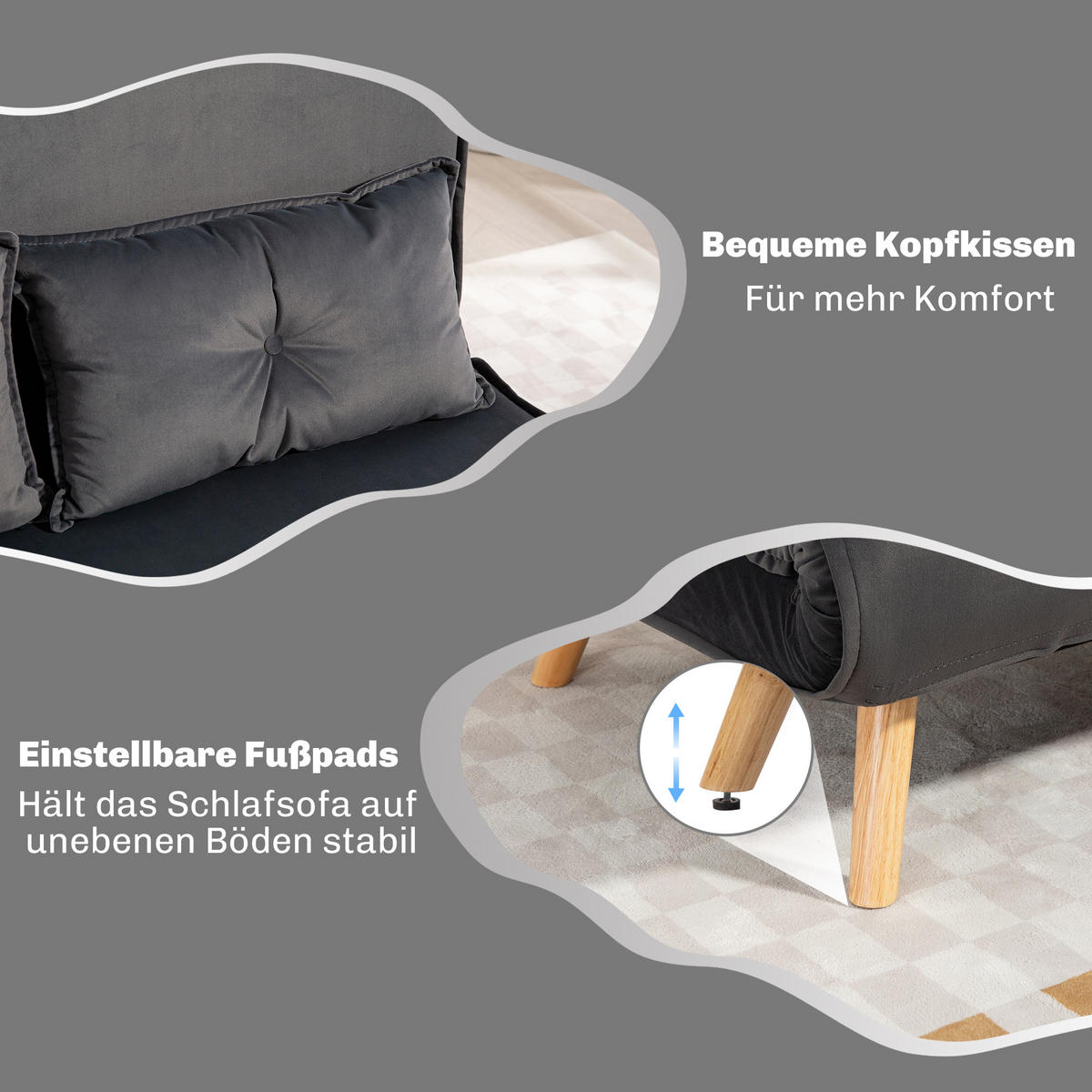 2-SITZER Sofa Dunkelgrau 120.0/75.0/87.0 cm - Dunkelgrau, Textil (75/87/120cm)