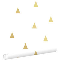 TAPETE grafische Dreiecke 53 cm x 10.05 m - Goldfarben, Papier (53/0.1cm) - ESTAhome