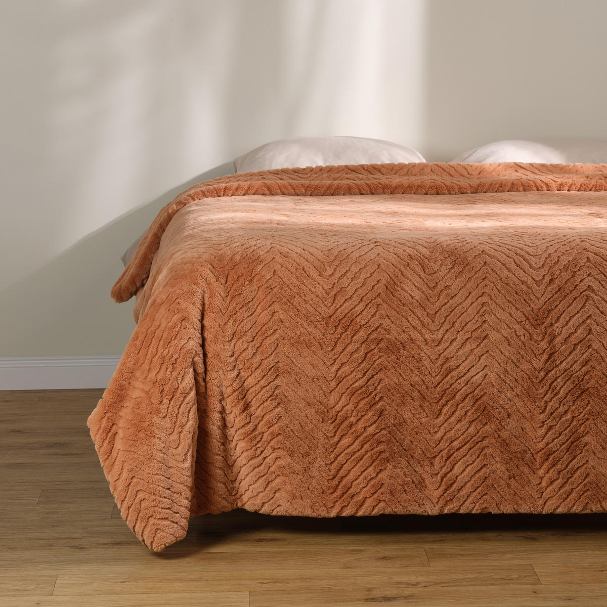 TAGESDECKE Abraconi - Dunkelorange, Textil (180/220cm) - home&you