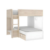 ETAGENBETT - 2 -Sitzer - Holzspan - naturfarben hell, weiß - RICARDO - Naturfarben, Holz (111/255cm) - Vente-Unique