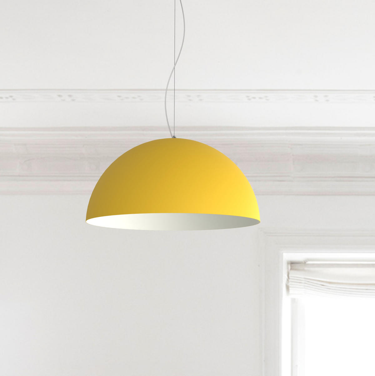 HÄNGELEUCHTE - Gelb, Metall (60/60/30cm) - Lumicom