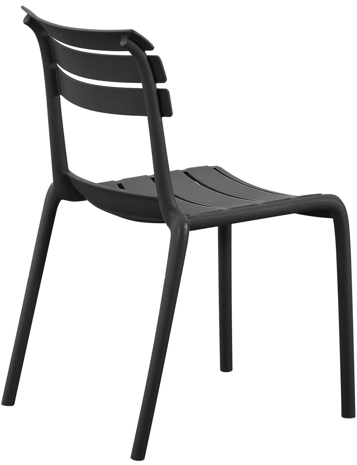 GARTENSTUHL Oskar 49x59x82cm Kunststoff Schwarz Stapelstuhl - Schwarz, Kunststoff (49/82/59cm) - DELUKE