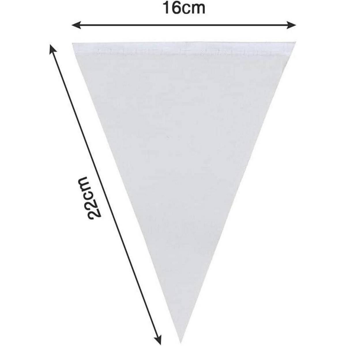 WIMPELKETTE 20 m weiß wasserdicht - Weiß, Textil (16/22/2000cm)