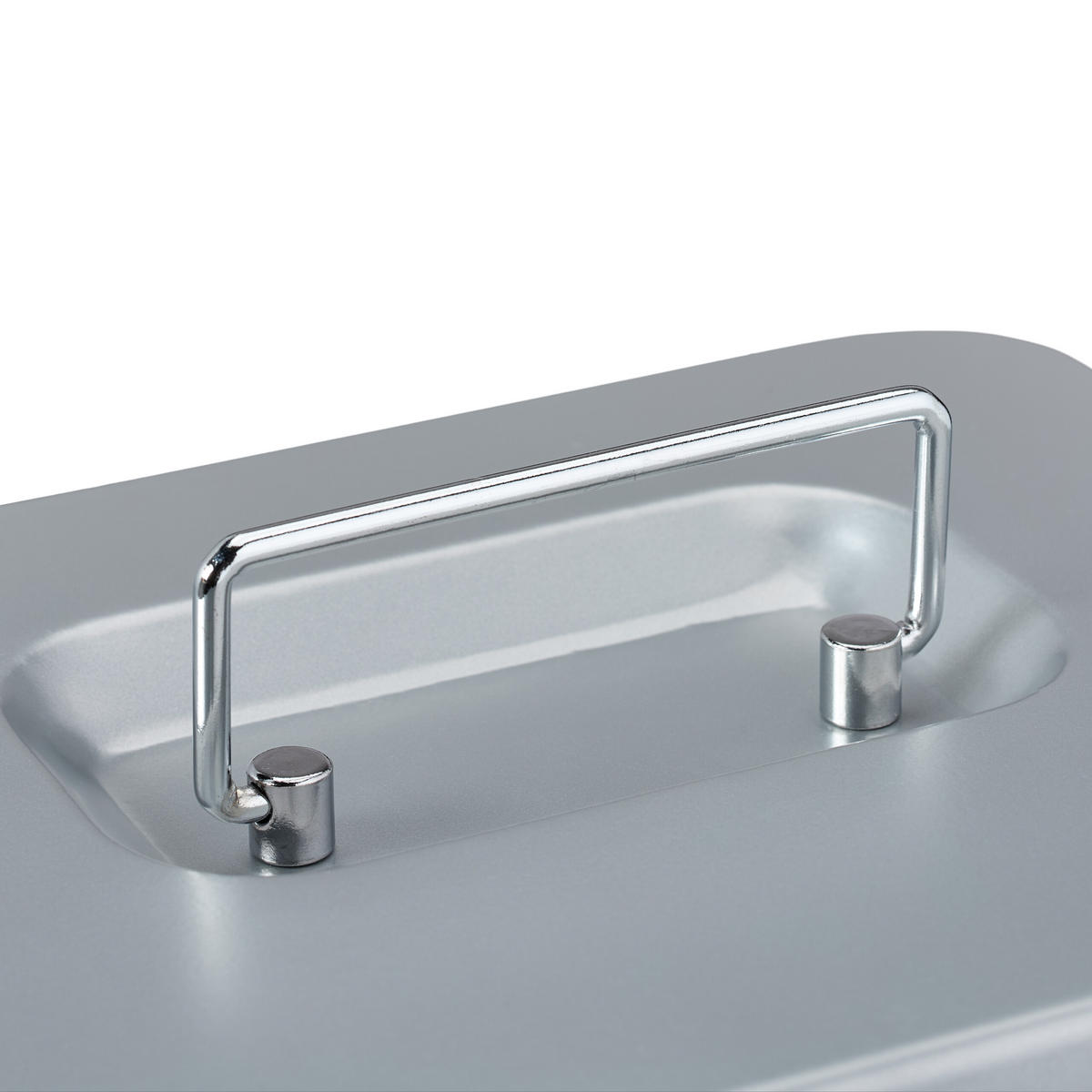 GELDKASSETTE - Silberfarben, Kunststoff/Metall (20/8.5/17cm) - Relaxdays