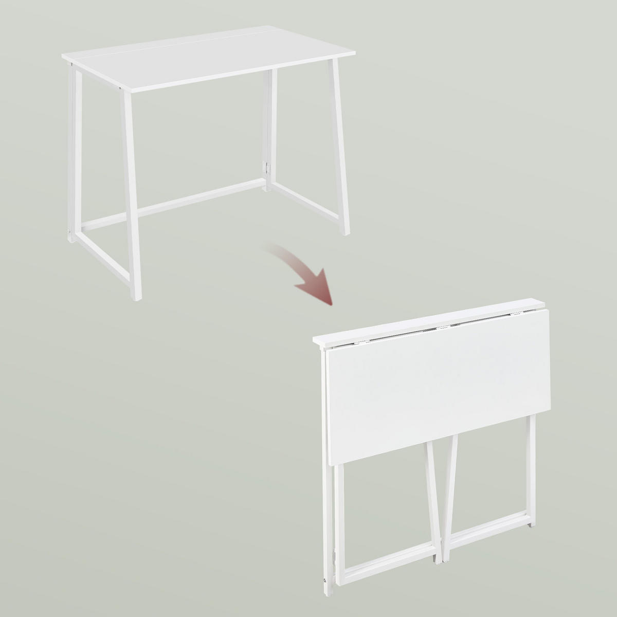SCHREIBTISCH in weiß - Weiß, Holzwerkstoff (80/40/75cm) - Home Collective