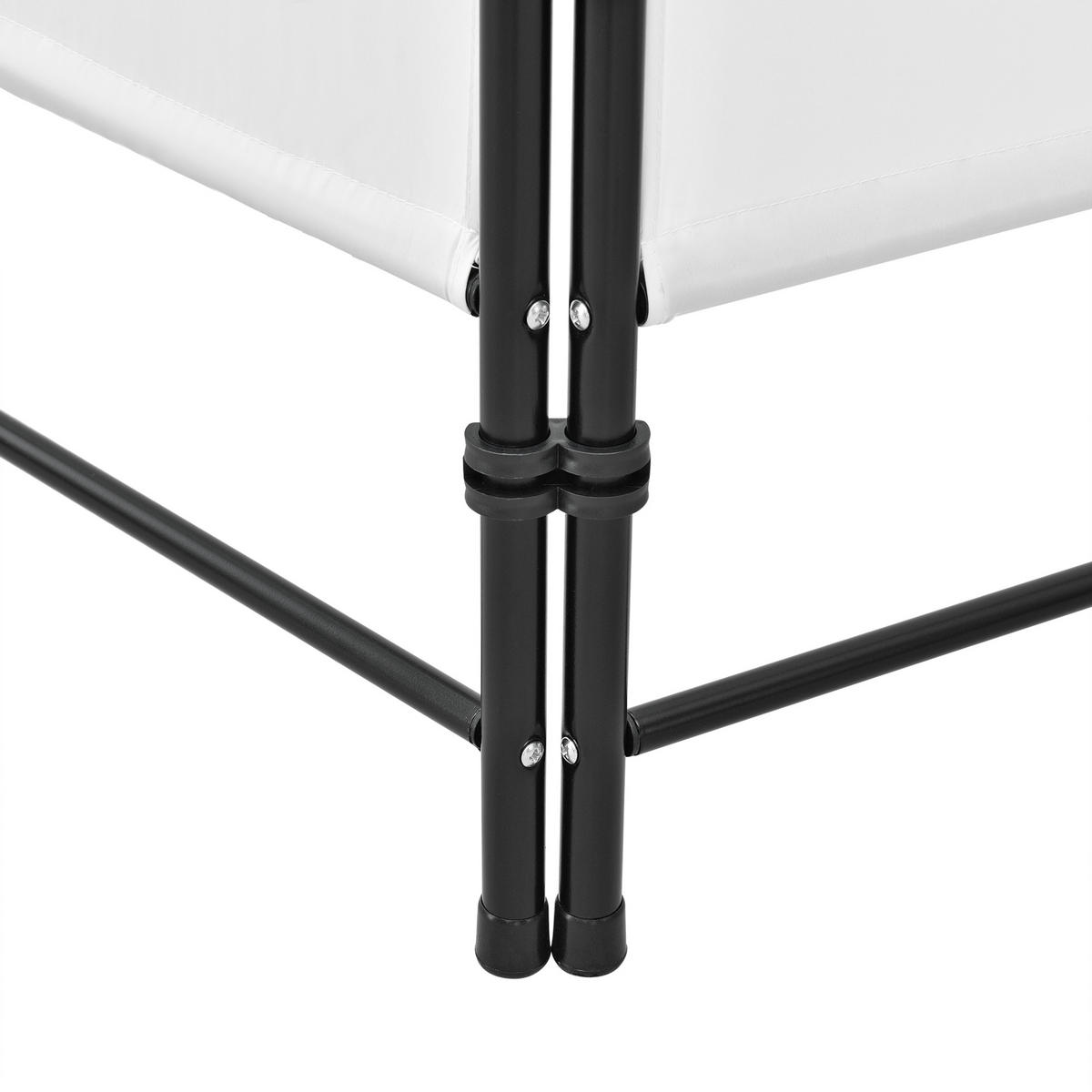 SICHTSCHUTZ Saragossa - Weiß, Textil/Metall (200/2cm) - [en.casa]