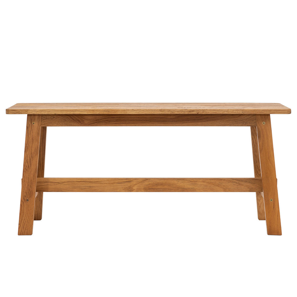 GARDEROBENBANK - 100 cm - Eiche massiv - Eichefarben, Holz (100/45/29cm) - home24