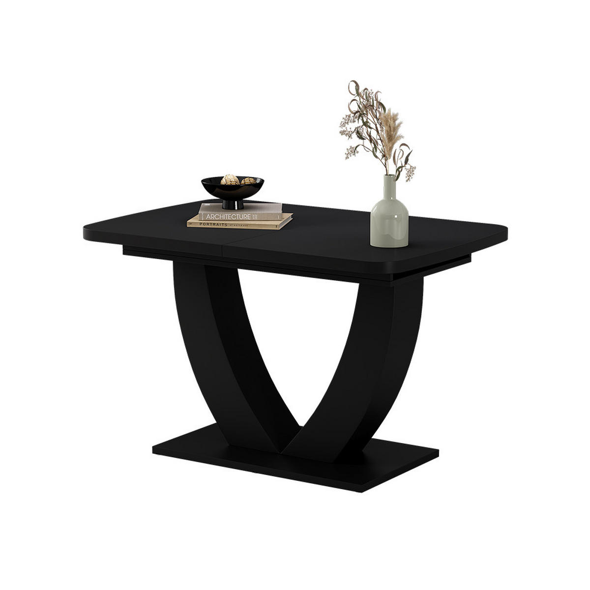 JÍDELNÍ STŮL Fenaro Černá - černá, kompozitní dřevo (80/120/77.4cm) - Vicco