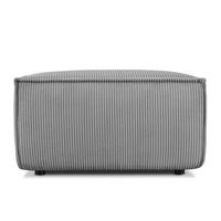 SITZPOUF NAPI gefederte Sitzfläche, hellgrau - Hellgrau/Schwarz, Textil (83/45/83cm) - KONSIMO®