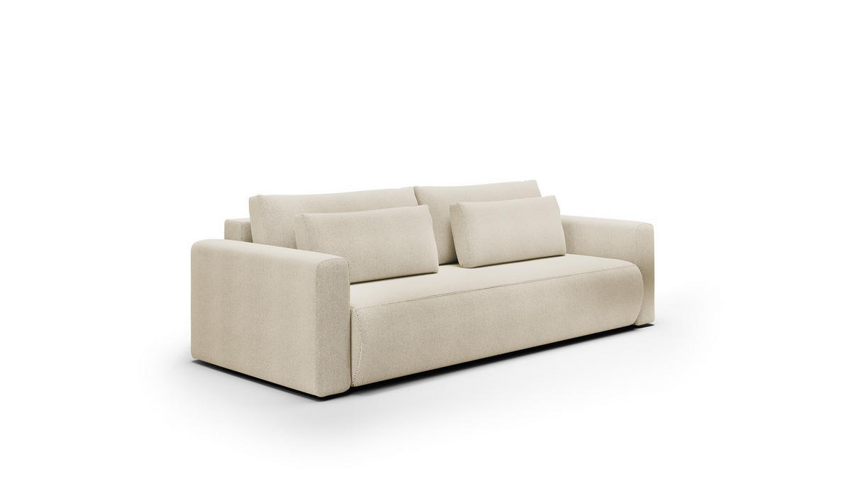 SOFA Schlafsofa Chaira - Beige, Holzwerkstoff/Textil (238/85/103cm) - Fun Möbel