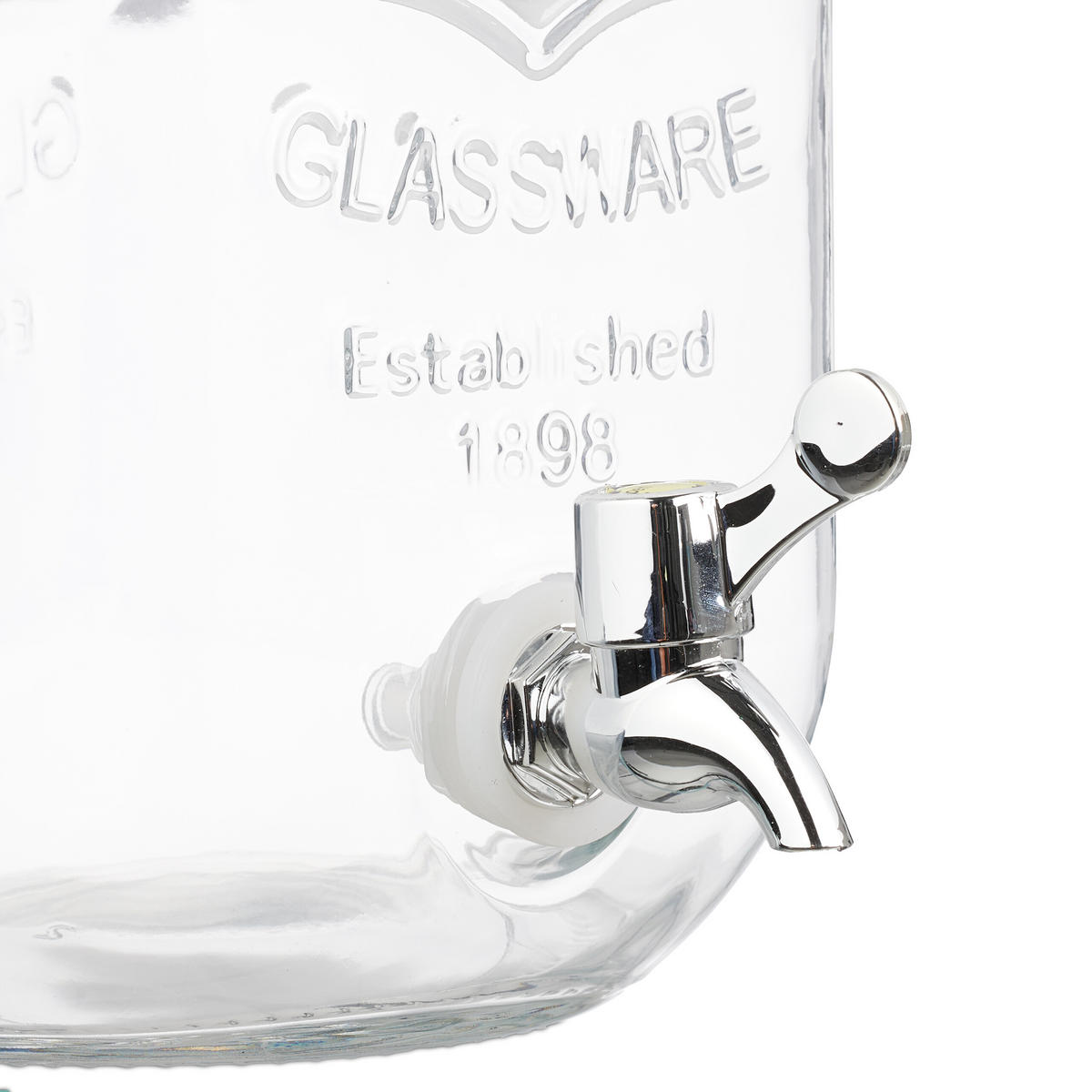 2XDÁVKOVAČ nápojov - priehľadné, kov/plast (4L) - Relaxdays