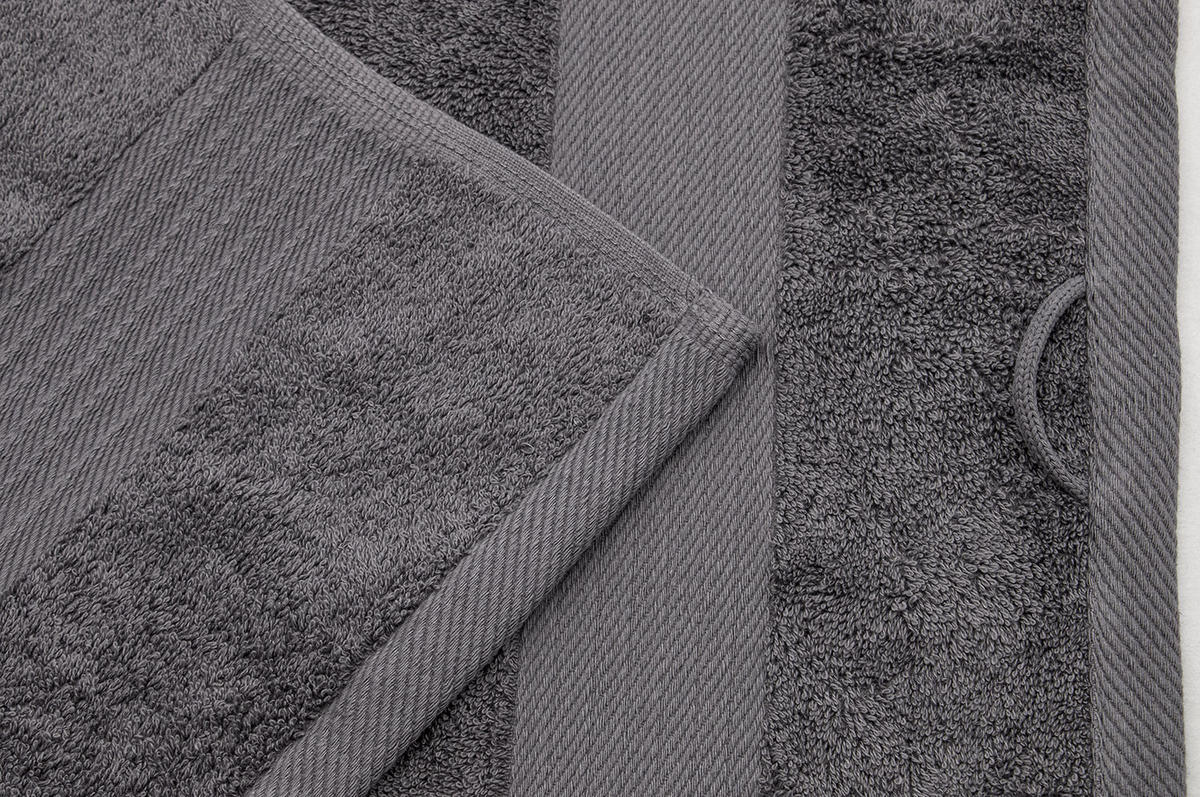 DUSCHTÜCHER, 3er-Set, 70x140 cm, 100% Baumwolle, Grau - Anthrazit, Textil (70/140cm) - Zollner