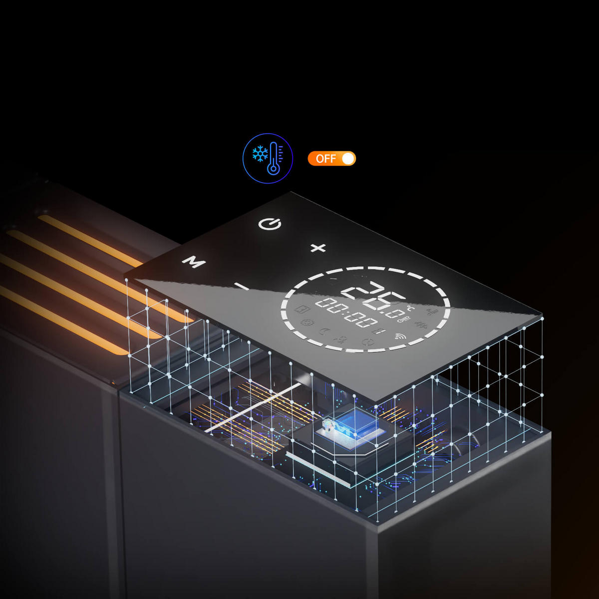 HEIZKÖRPER Anthrazit 54,4/50/6 cm - Anthrazit, Metall (54/50/6cm) - EMKE