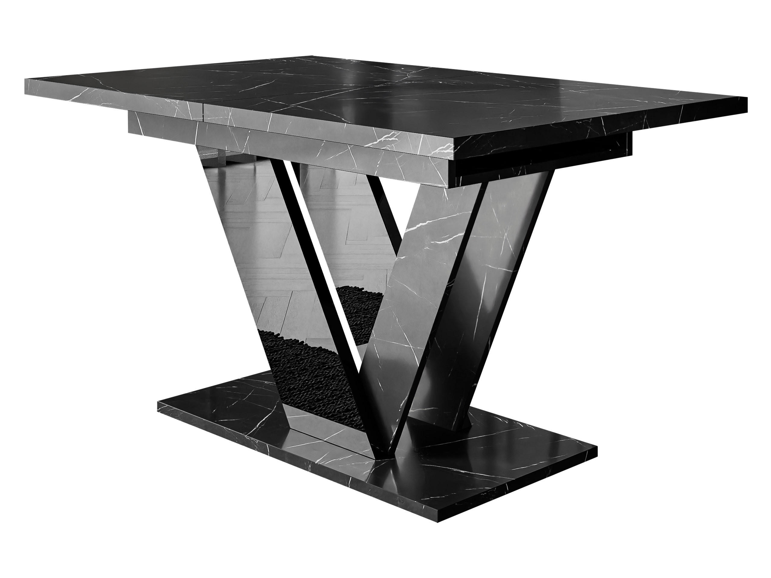 ESSTISCH ausziehbar Dubai - Schwarz, Holzwerkstoff (80/120/76cm) - MIRJAN24