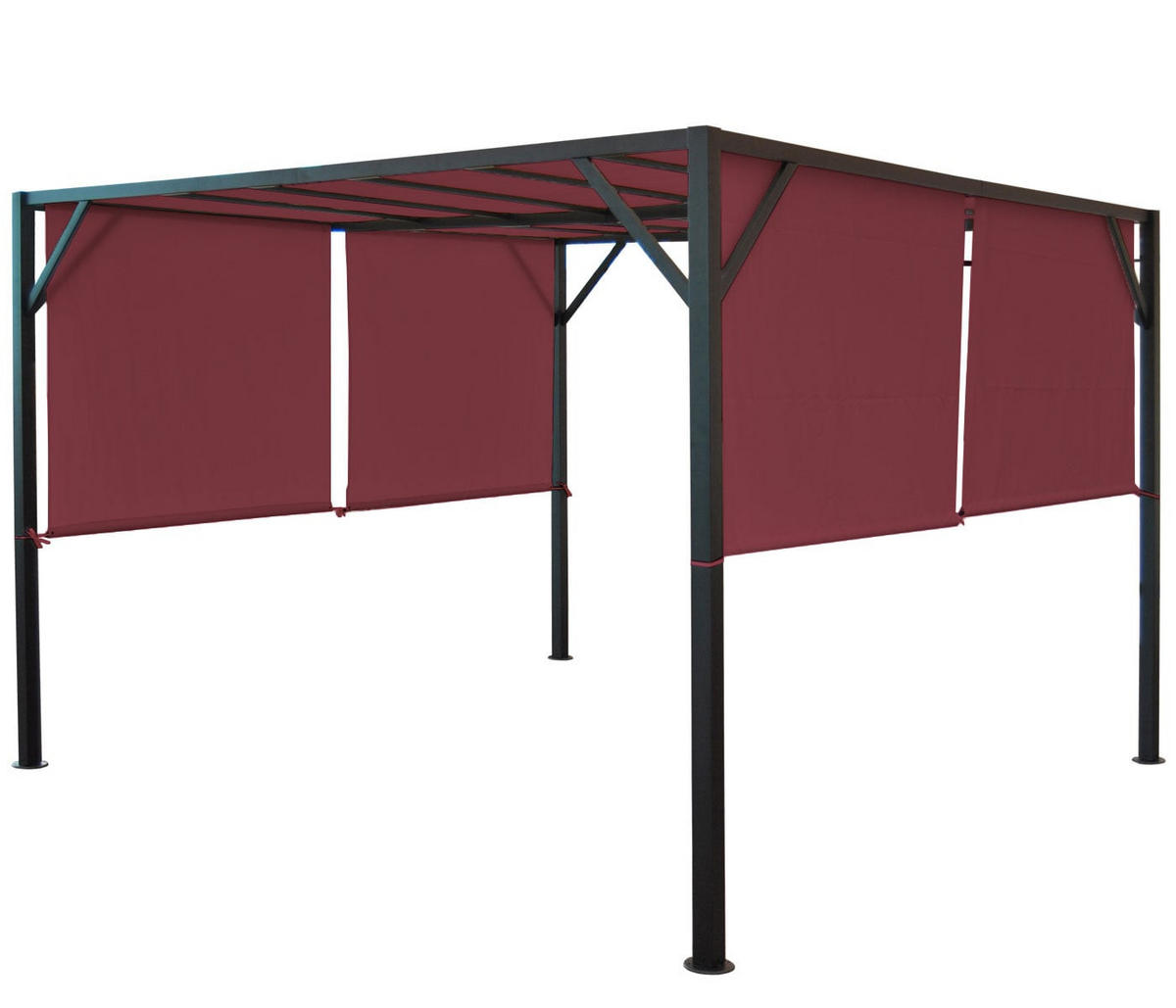 ERSATZDACH Pergola Baia 3x3m 272x496cm Rot - Rot, Textil (272/1/496cm) - BERLINLODGE