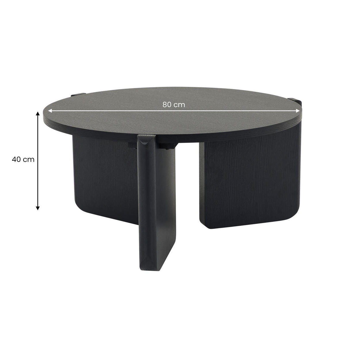 COUCHTISCH KALI schwarz - Schwarz, Holzwerkstoff (80/80/40cm) - IDIMEX