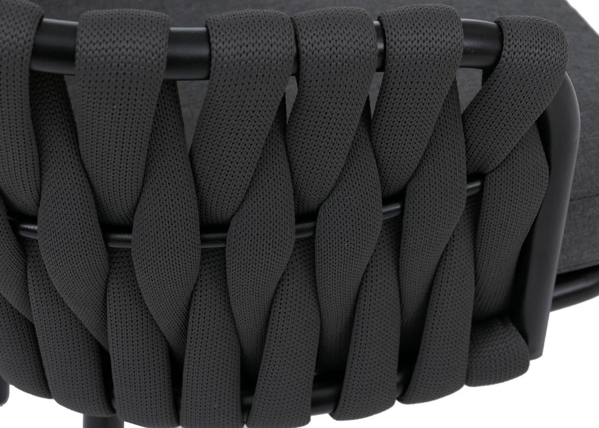 ZÁHRADNÁ STOLIČKA Antracitová - antracitová, kov (56/71/57cm) - MCW