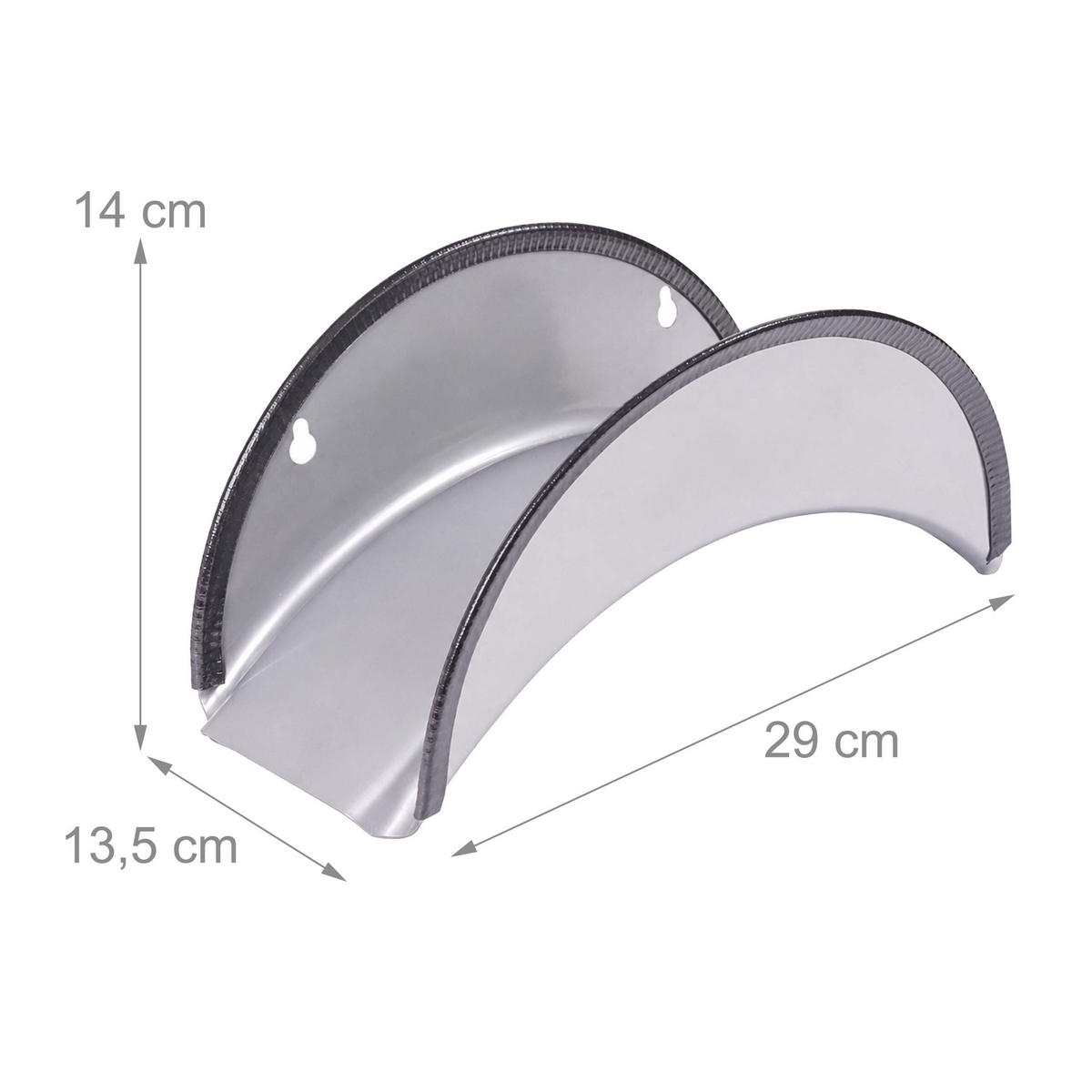 SCHLAUCHHALTER Silber 2er-Set - Silberfarben, Kunststoff/Metall (29/14/13.5cm) - Relaxdays