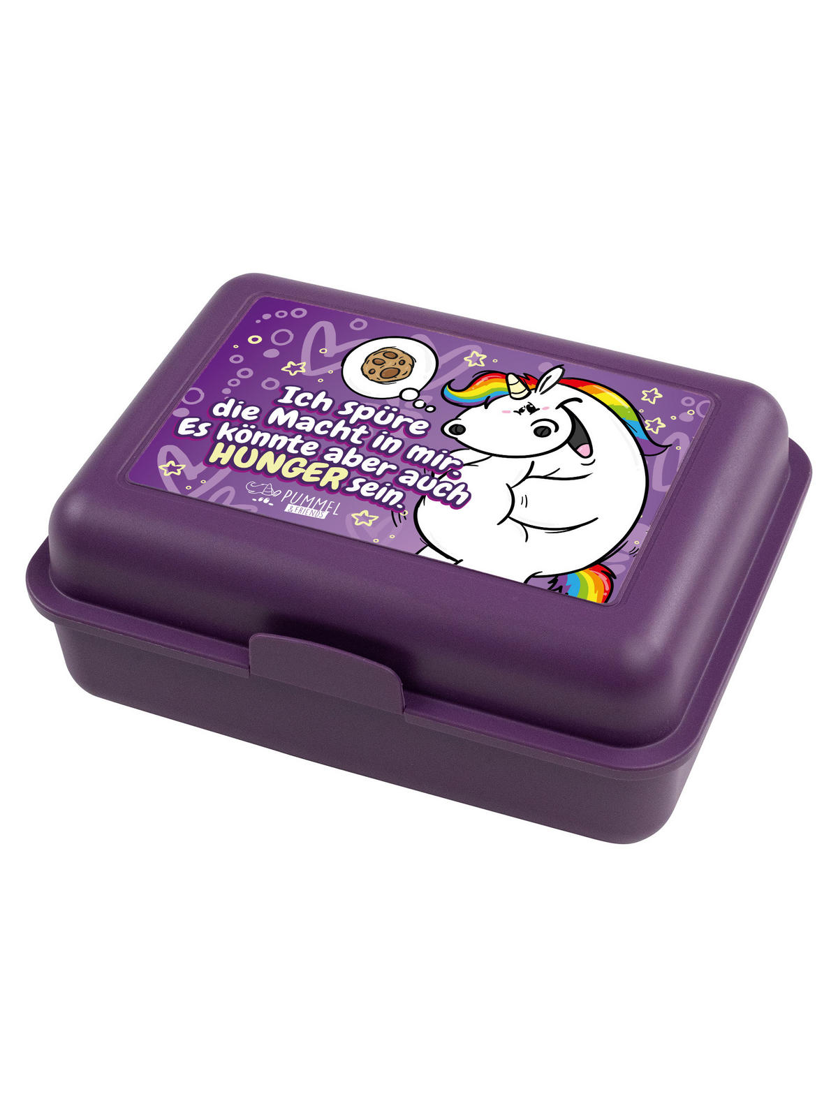 BROTDOSE Pummel & Friends Pummeleinhorn Die Macht in mir Lila 17,5 x 12,8 x 6,9 cm - Lila, Kunststoff (17.5/6.9/12.8cm) - United Labels
