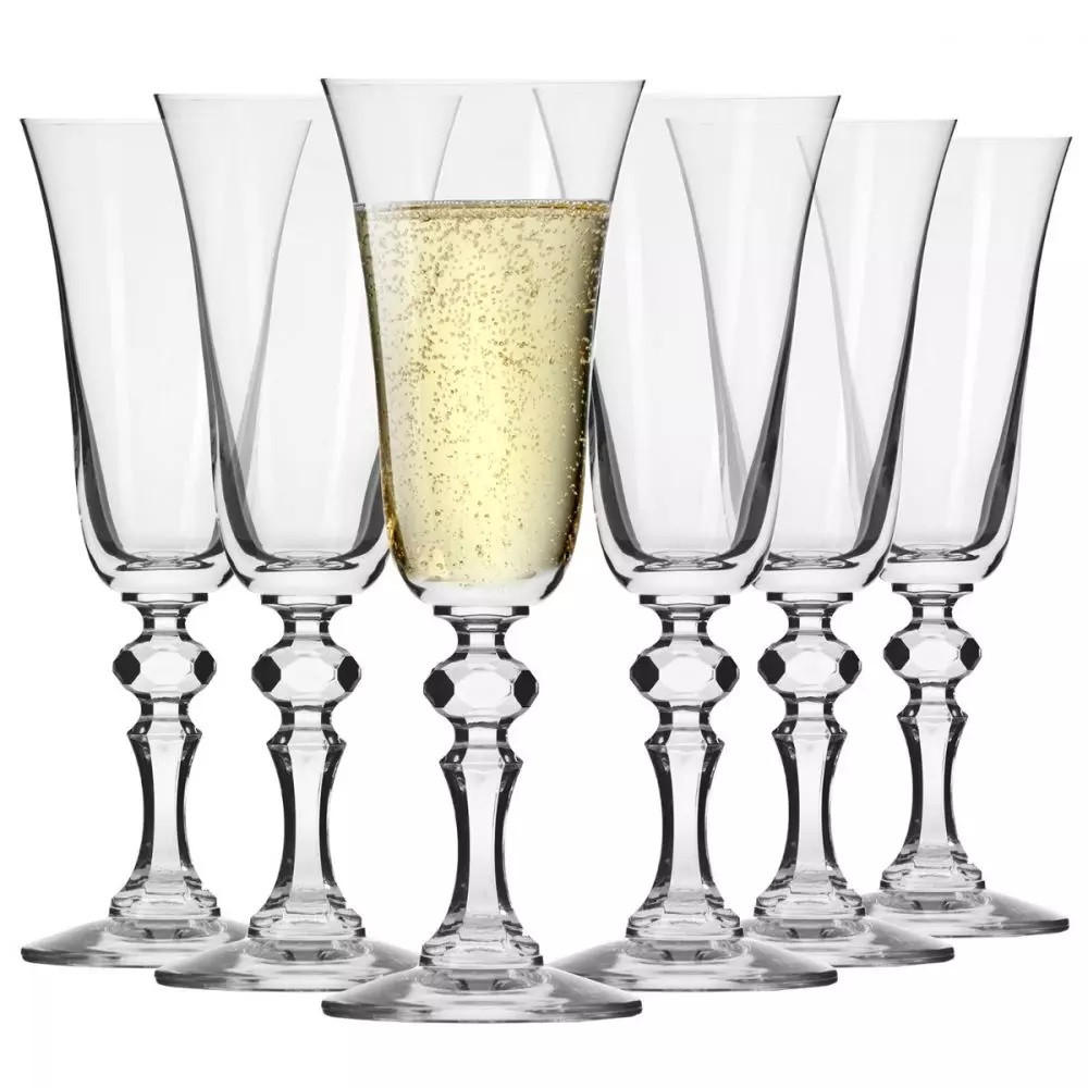 SEKTGLÄSER, 6er-Set, 165 ml - Transparent, Glas (0.165L) - Krosno Glass
