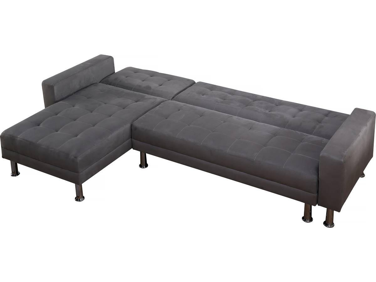 ECKSCHLAFSOFA Theo Grau - Grau, Textil (260/144cm) - Habitat Garten