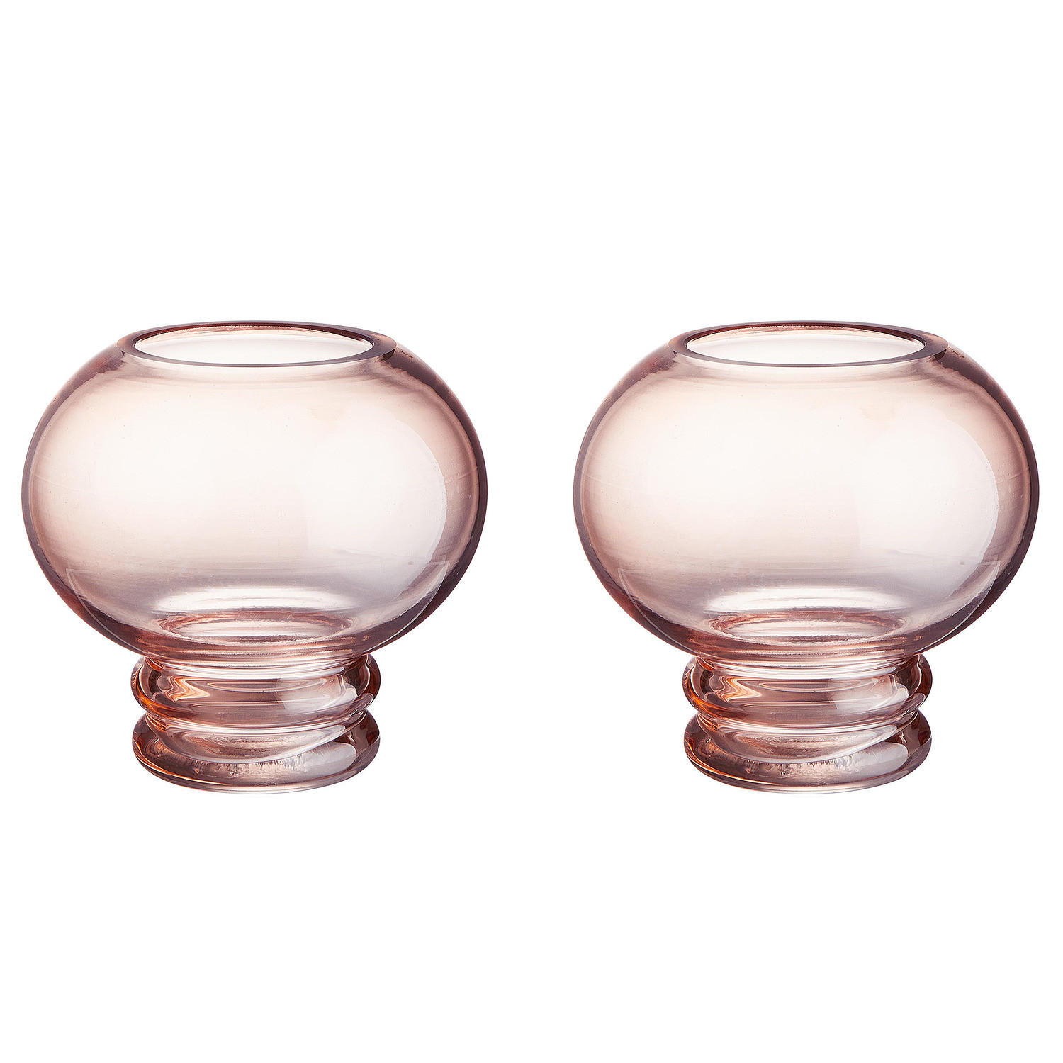 WINDLICHT (2er Set) Bauble - Pink, Glas (13/12/13cm) - Butlers