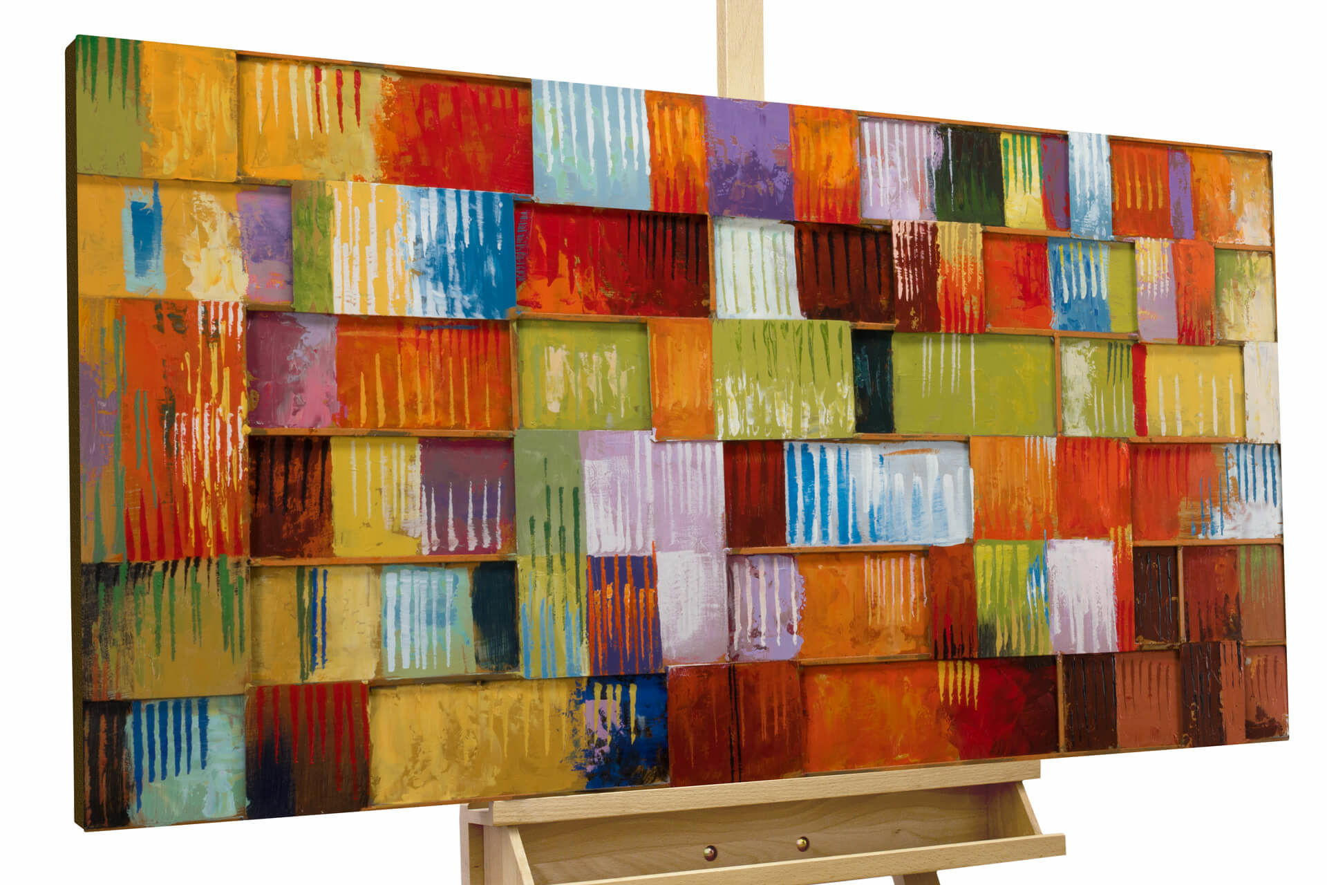METALLBILD Bunt 120/60 cm - Multicolor, Metall (6.8/60cm) - KUNSTLOFT