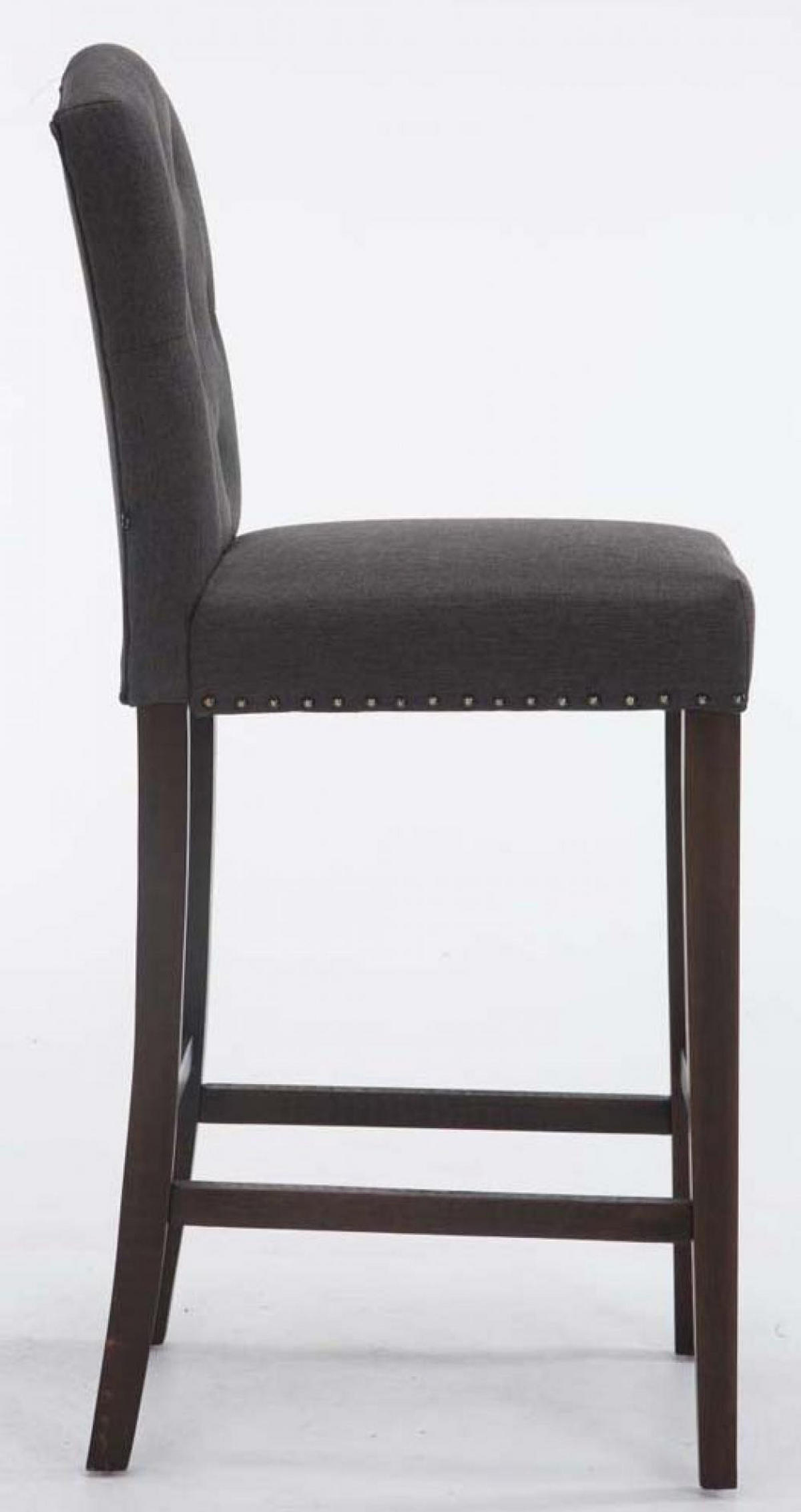 BARHOCKER 2er Set Stoff dunkelgrau - Dunkelgrau, Holz/Textil (42/113/57cm) - CLP