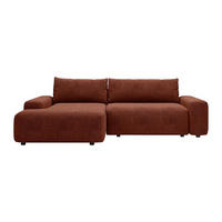 SCHLAFSOFA - 4 Personen - stoff - terracotta Daviso - Terracotta, Textil (264/87/162cm) - Vente-Unique