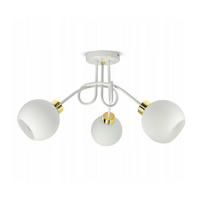 DECKENLEUCHTE GOLDGLAS - Goldfarben/Weiß, Glas/Metall (60/60/35cm) - kiki design
