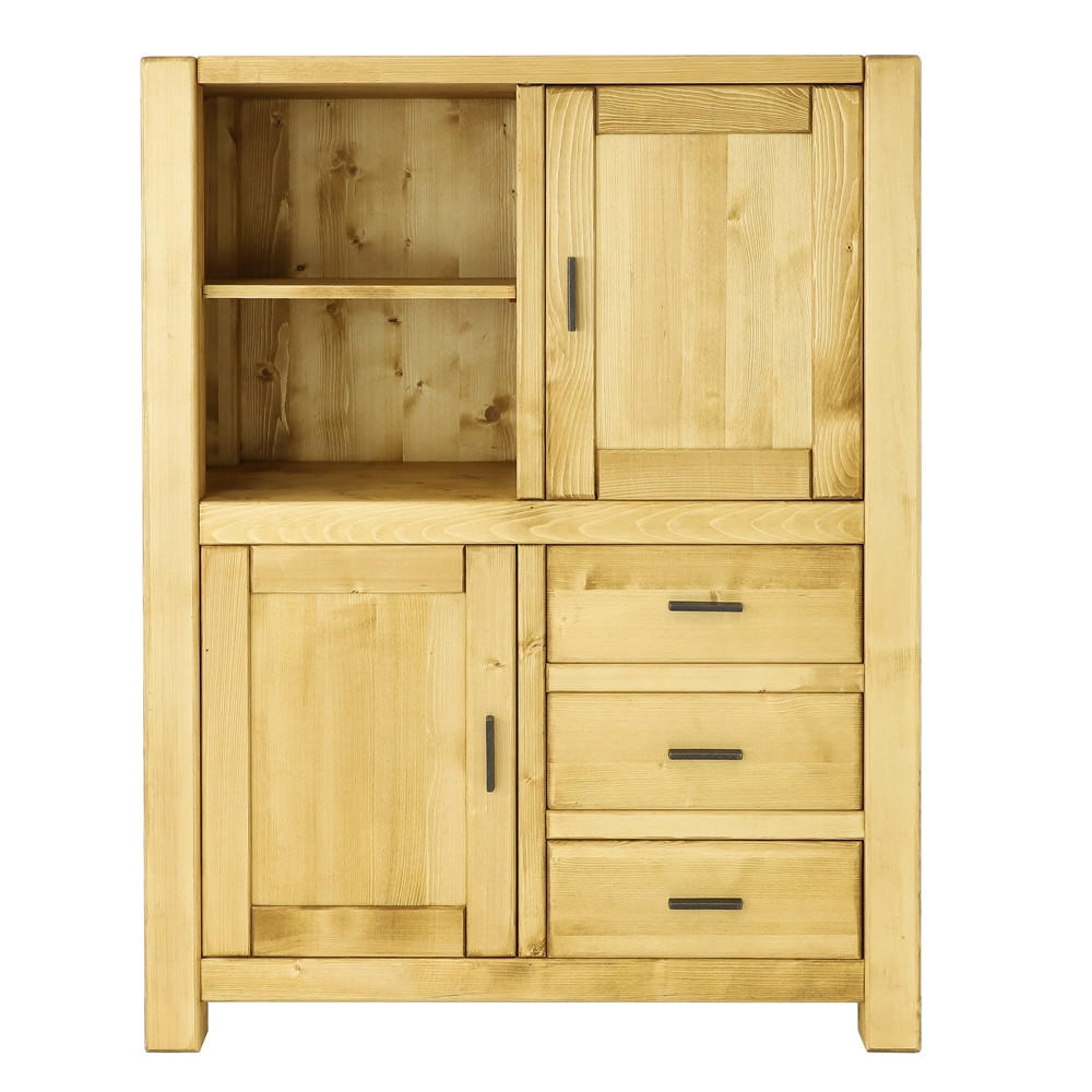 HIGHBOARD aus Massivholz Sara - Honig, Holz (110/140/50cm) - Seart