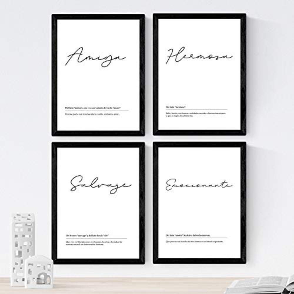 Nacnic Poster Schwarz 29.7x3 cm