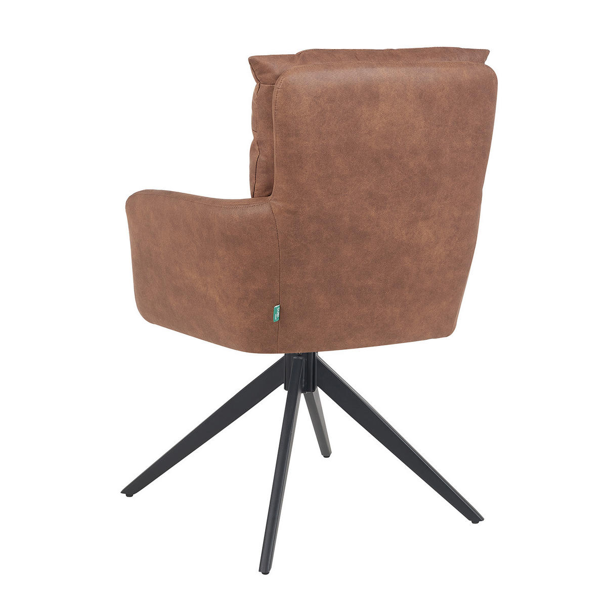 ARMLEHNSTUHL Mika-Alva 2er-Set - Schwarz/Braun, Textil/Metall (59/94/66cm) - DUBI Möbel