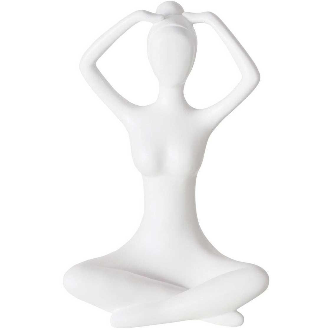 YOGA Figur 29 cm - Weiß, Kunststoff (15/29/20cm) - Boltze Home