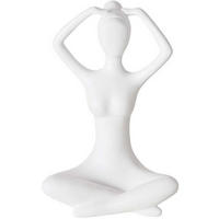 YOGA Figur 29 cm - Weiß, Kunststoff (15/29/20cm) - Boltze Home