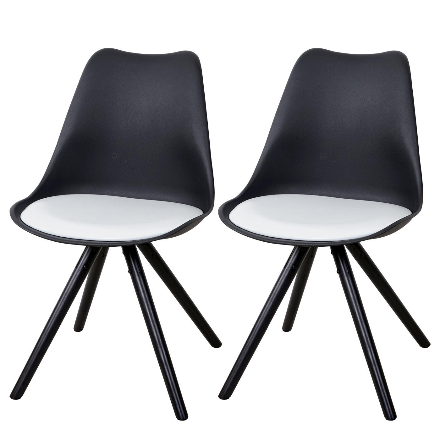 ESSZIMMERSTUHL Schwarz 2er-Set - Schwarz, Textil (48/82/53cm) - MCW