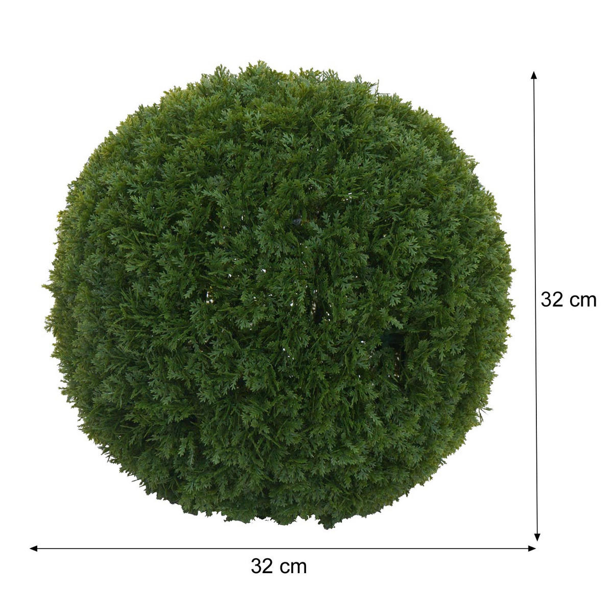 KÜNSTLICHER BUSCH Grün - Grün, Kunststoff (32cm) - MCW